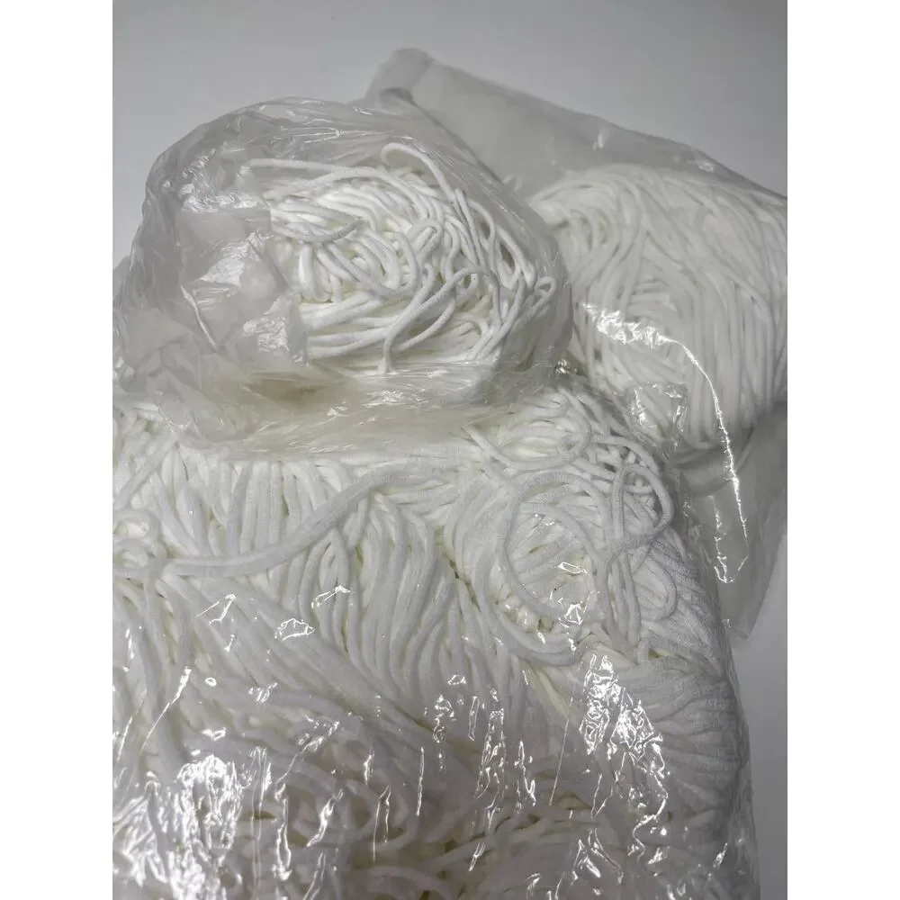 LOT White Elastic Cord String — Mixed Sizes! Sewing Clothing Crafts Masks 1.7lbs